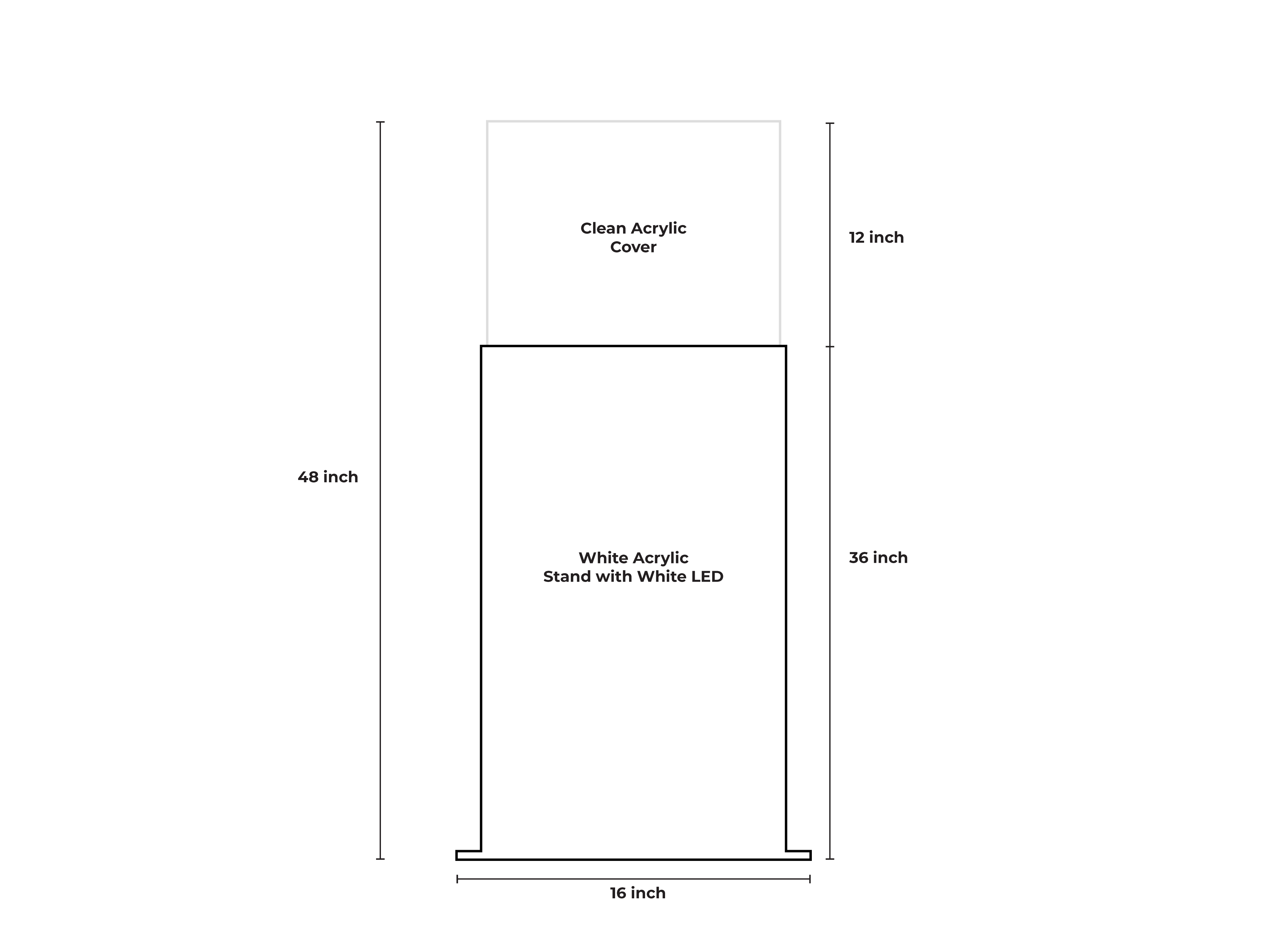 Acrylic Display Standee with White LED System